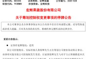 儋州明日停牌！又一A股，筹划控制权变更